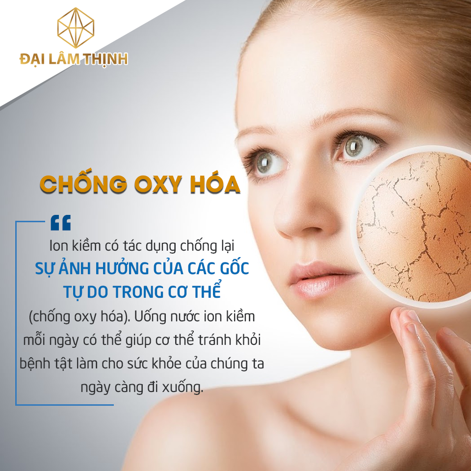 nước kangen có tác dụng chống oxy hóa mạnh