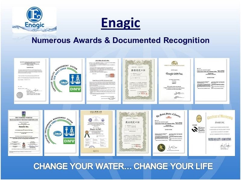 chứng nhận enagic