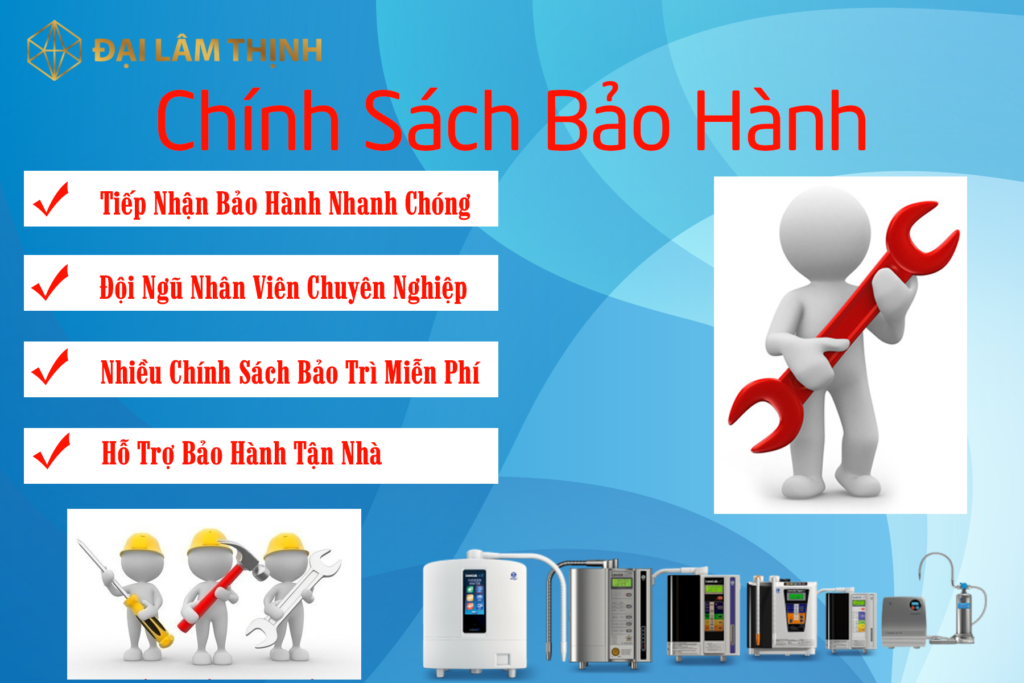chính sách bảo hành máy Kangen